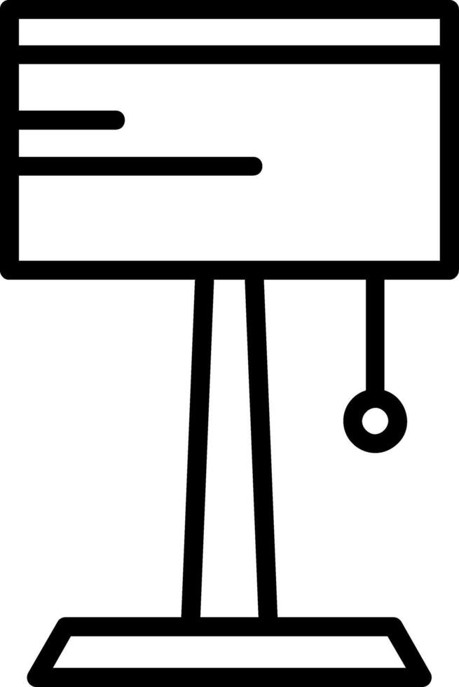 Desk Lamp Line Icon vector