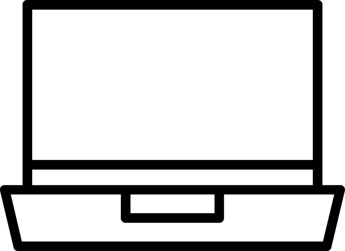 Laptop Line Icon vector