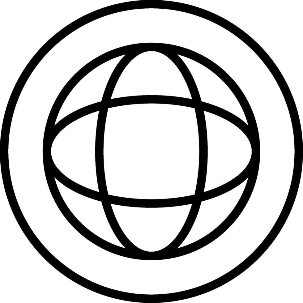 Globe Line Icon vector
