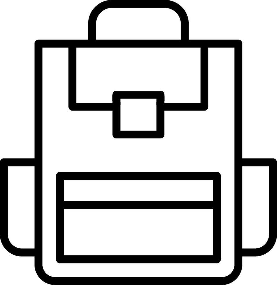 Backpack Line Icon vector