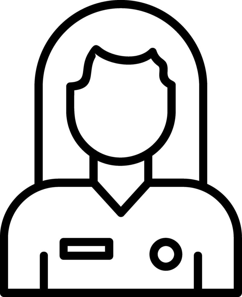 Female Student Line Icon vector
