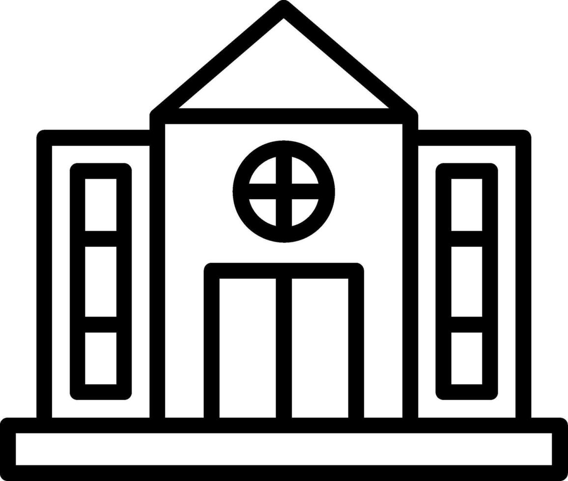 School Line Icon vector