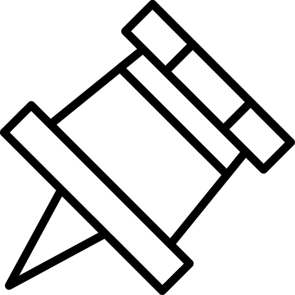 Push Pin Line Icon vector