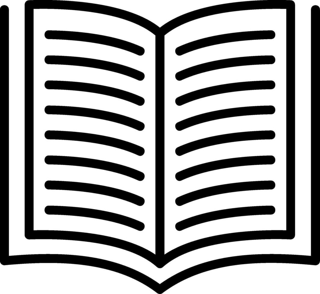 Open Book Line Icon vector