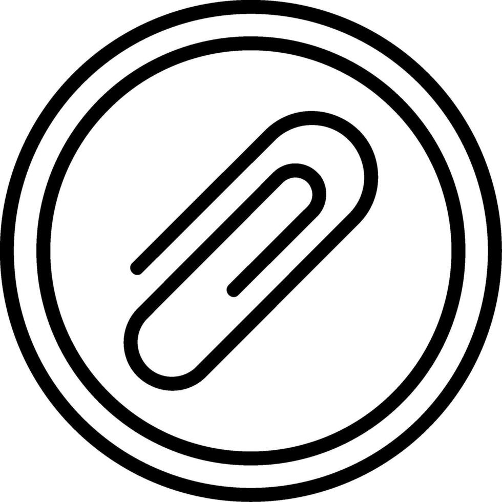 Paper Clip Line Icon vector