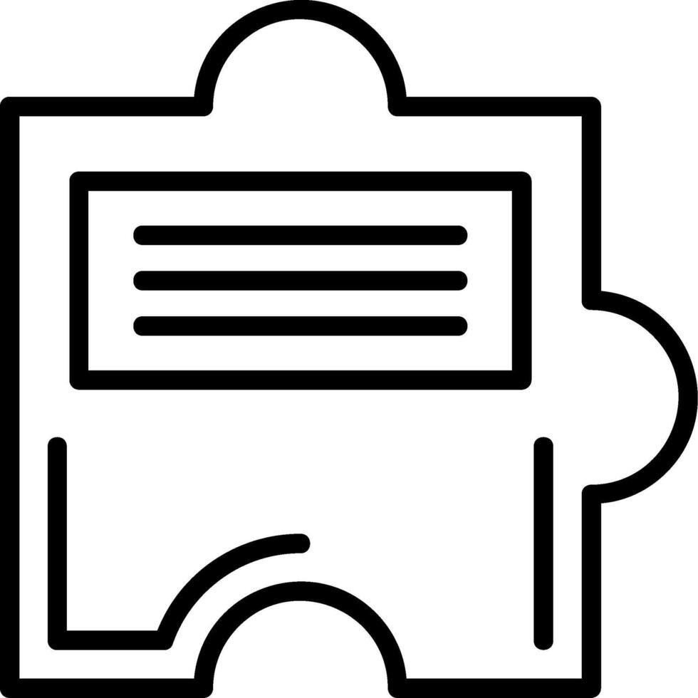 Puzzle Line Icon vector