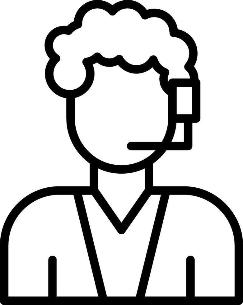 Customer Service Line Icon vector