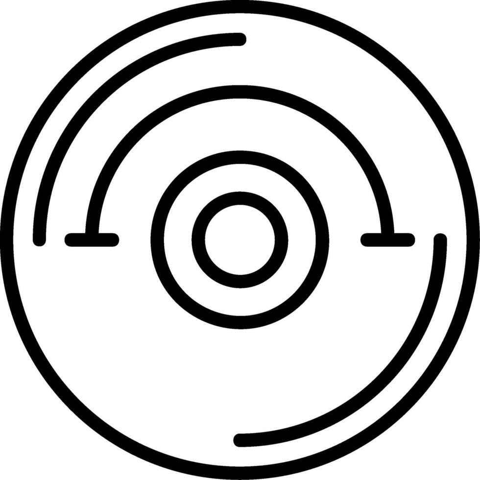 Compact Disc Line Icon vector