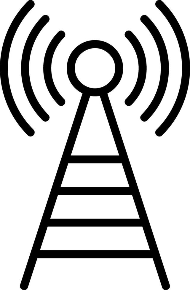 Broadcast Line Icon vector