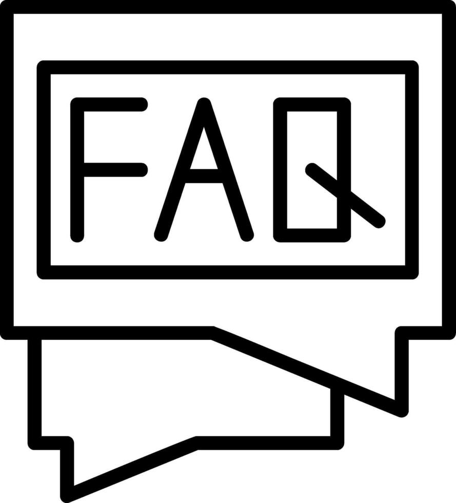 FAQ Line Icon vector