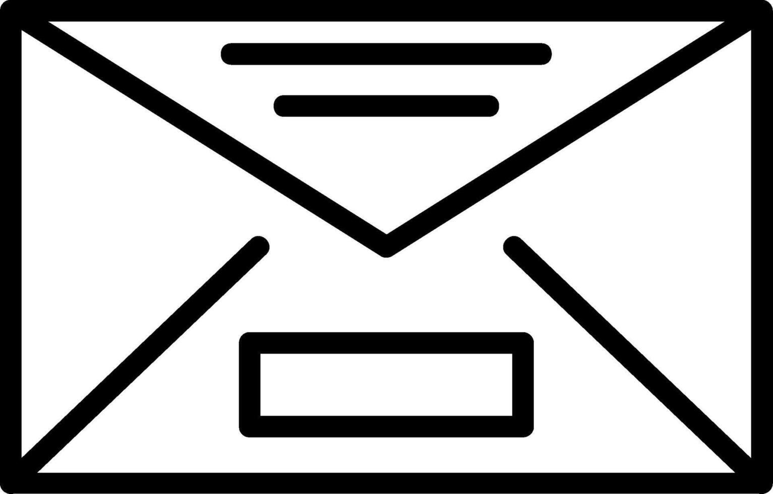 Mail Line Icon vector