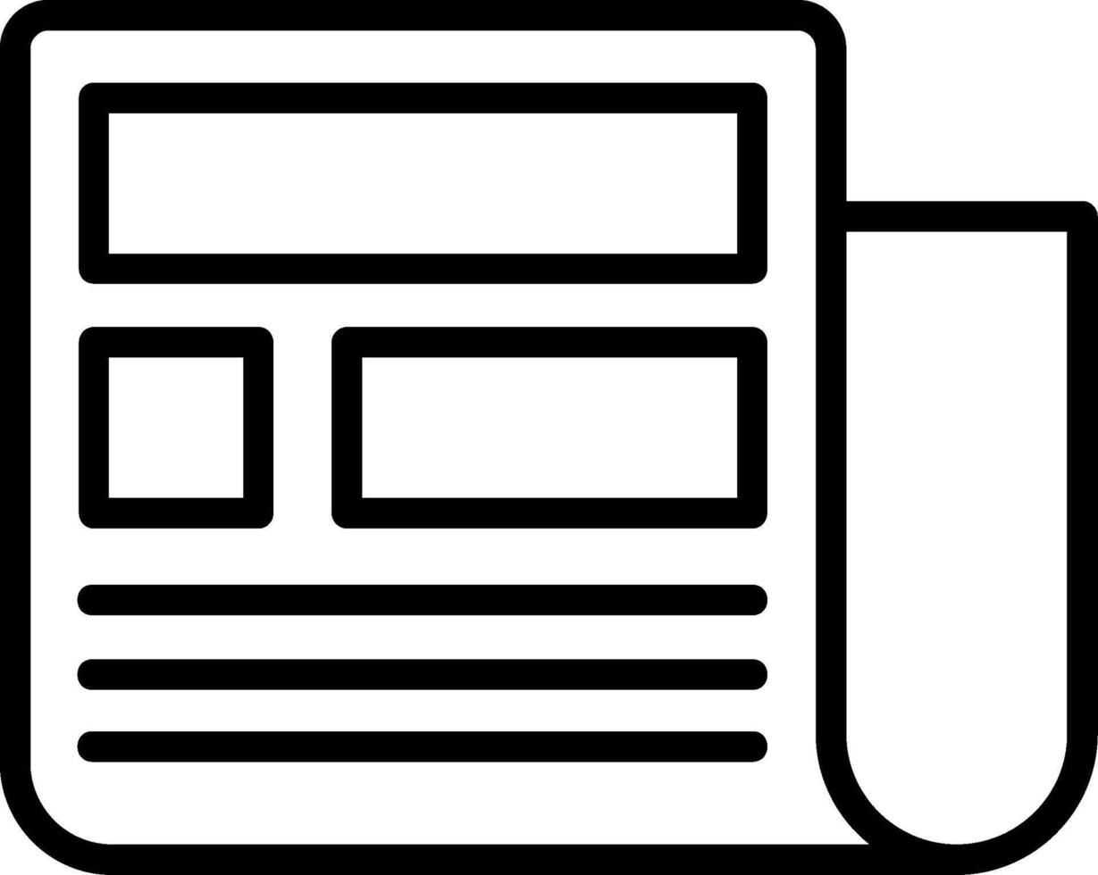 Newspaper Line Icon vector