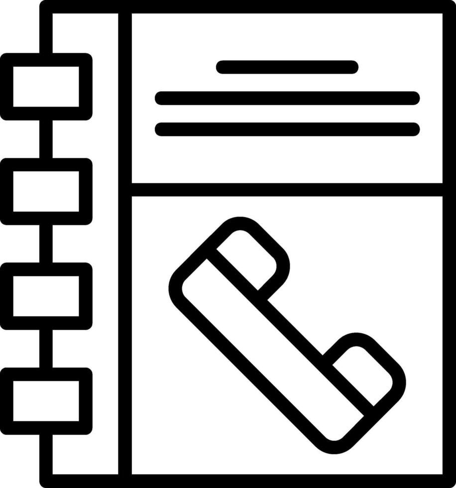 Phonebook Line Icon vector