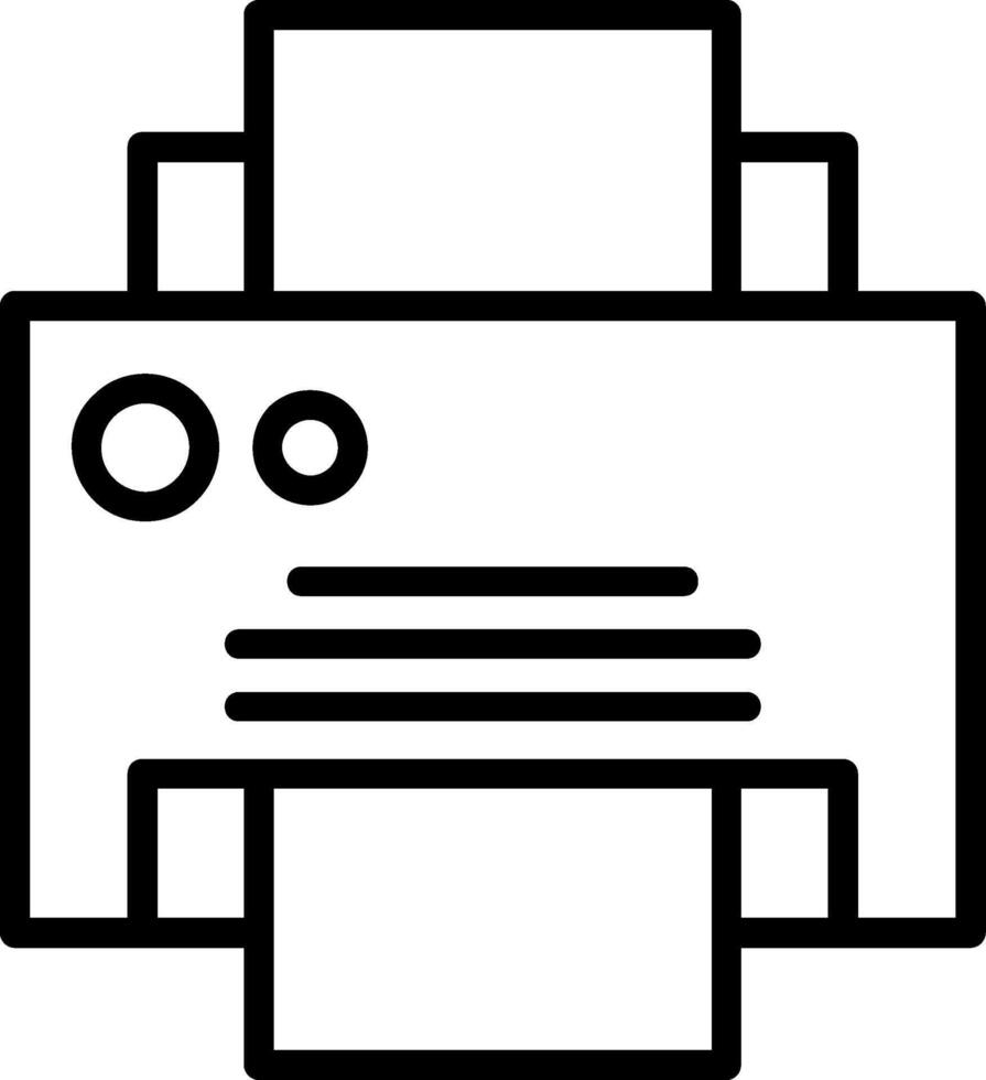 Printer Line Icon vector