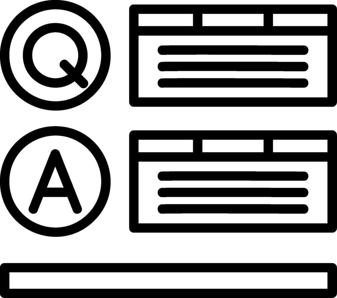 Question and Answer Line Icon vector