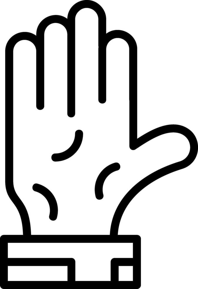 Raise Hand Line Icon vector