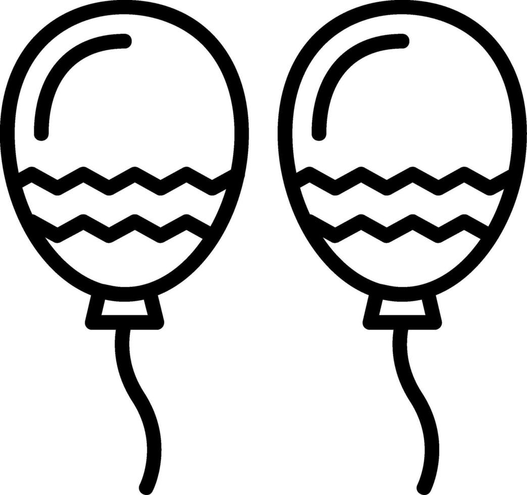Balloons Line Icon vector