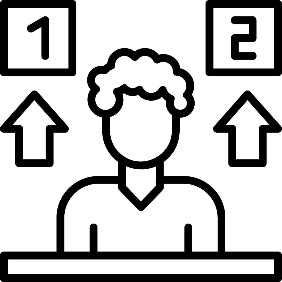 Opinion Line Icon vector