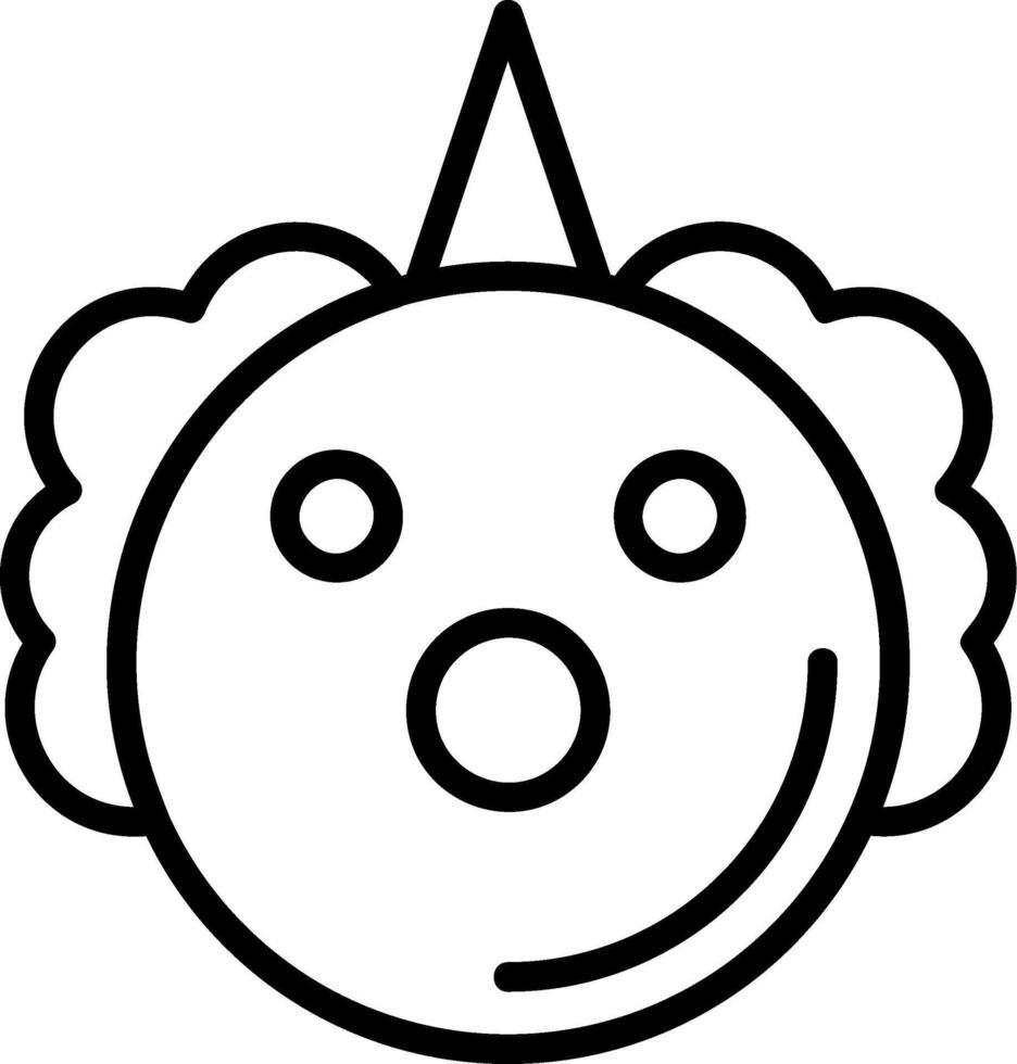 Clown Line Icon vector