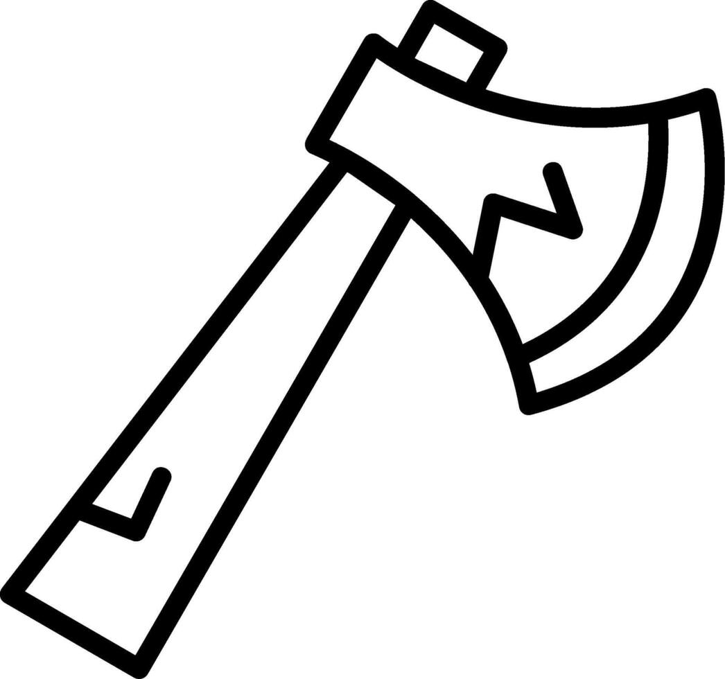 Halloween Axe Line Icon vector