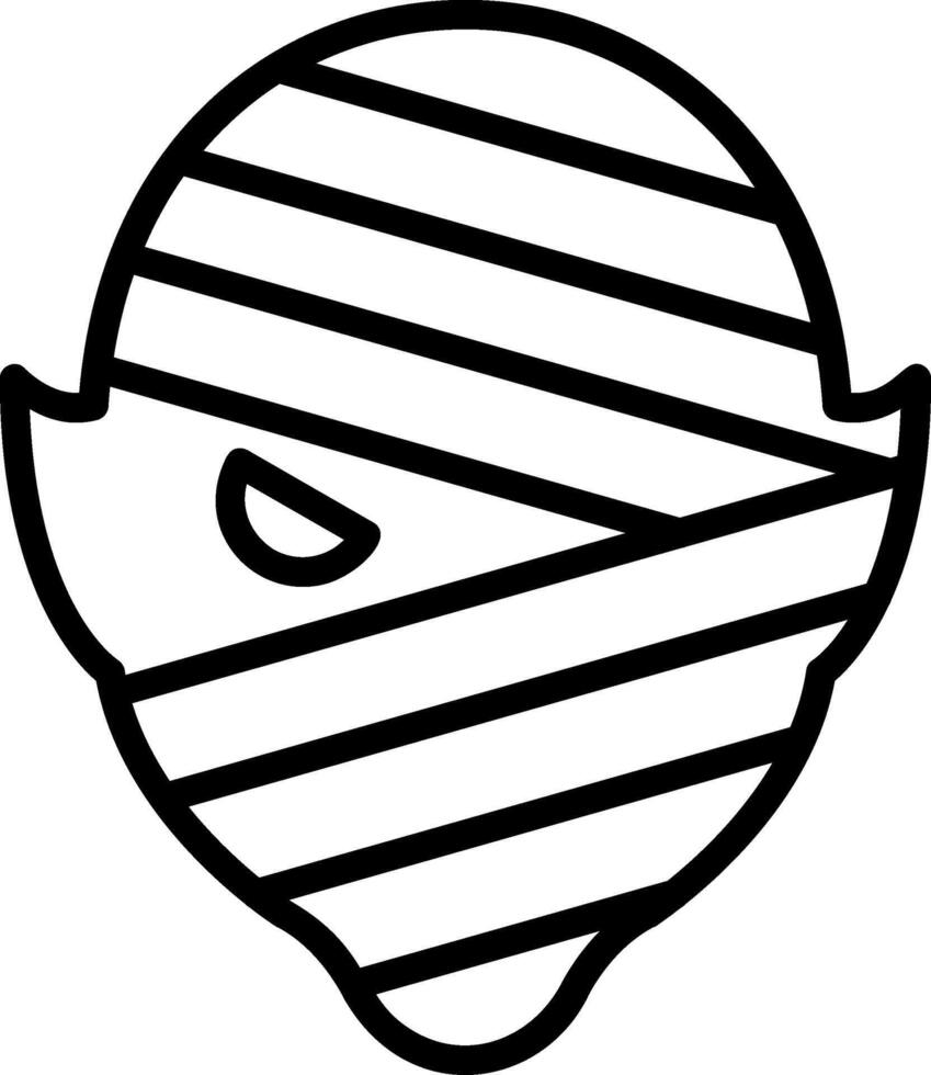 Mummy Line Icon vector