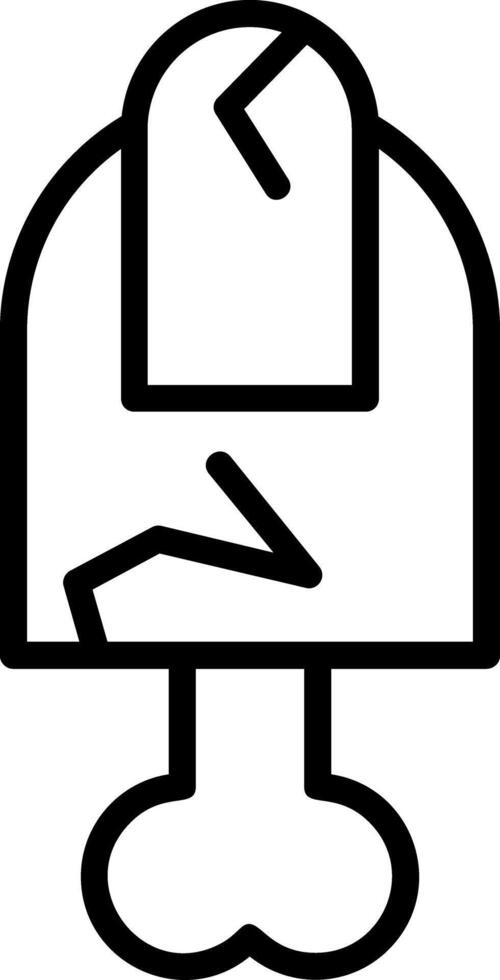 Scary Finger Line Icon vector