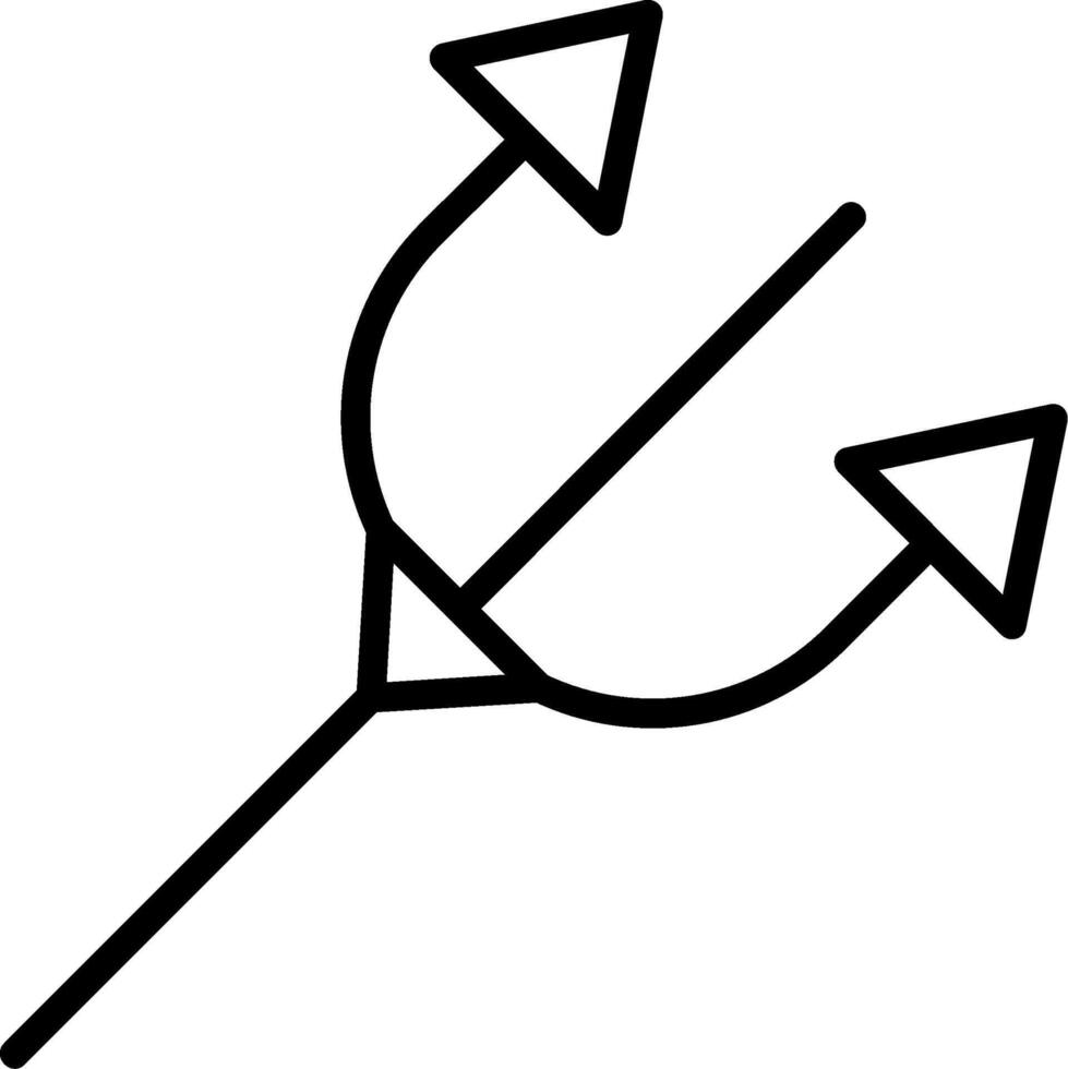 Trident Line Icon vector