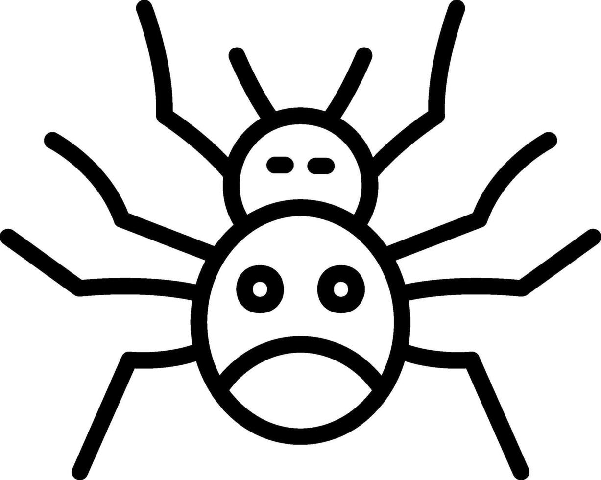 Spider Line Icon vector