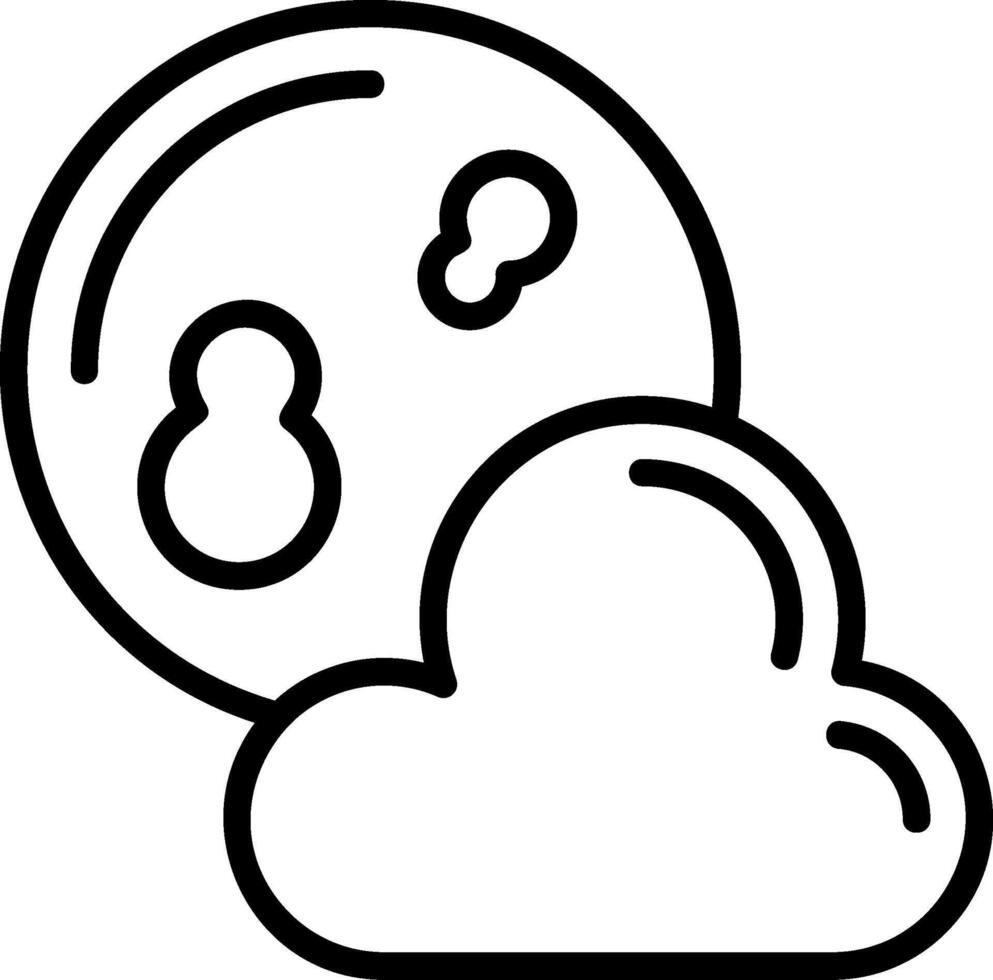 Full Moon Line Icon vector