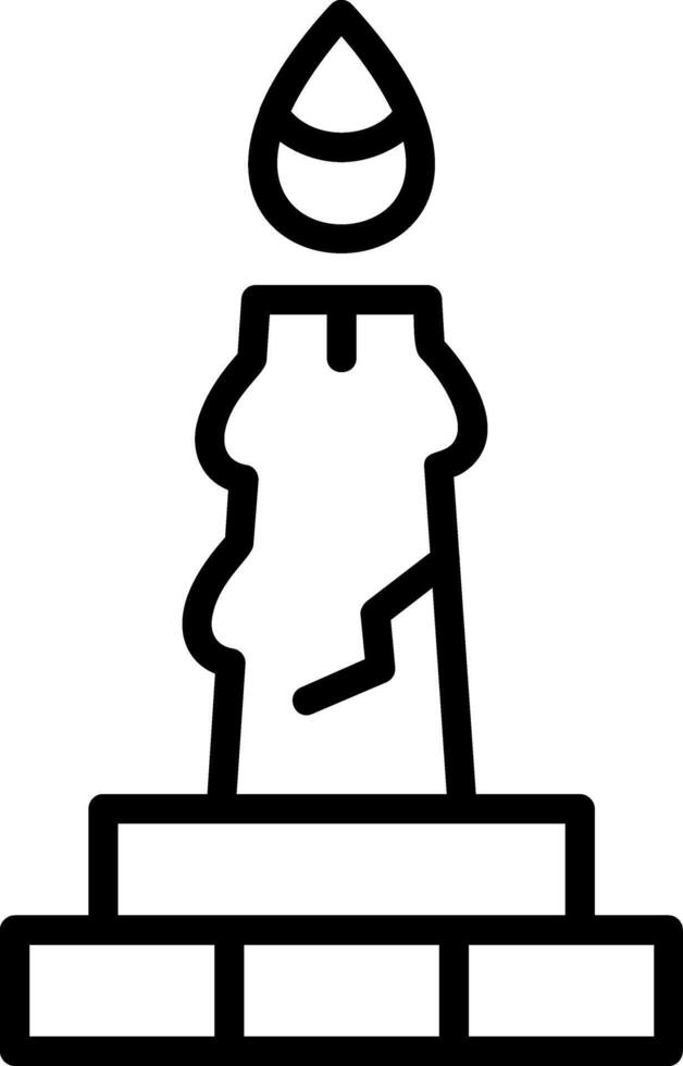 Candle Line Icon vector
