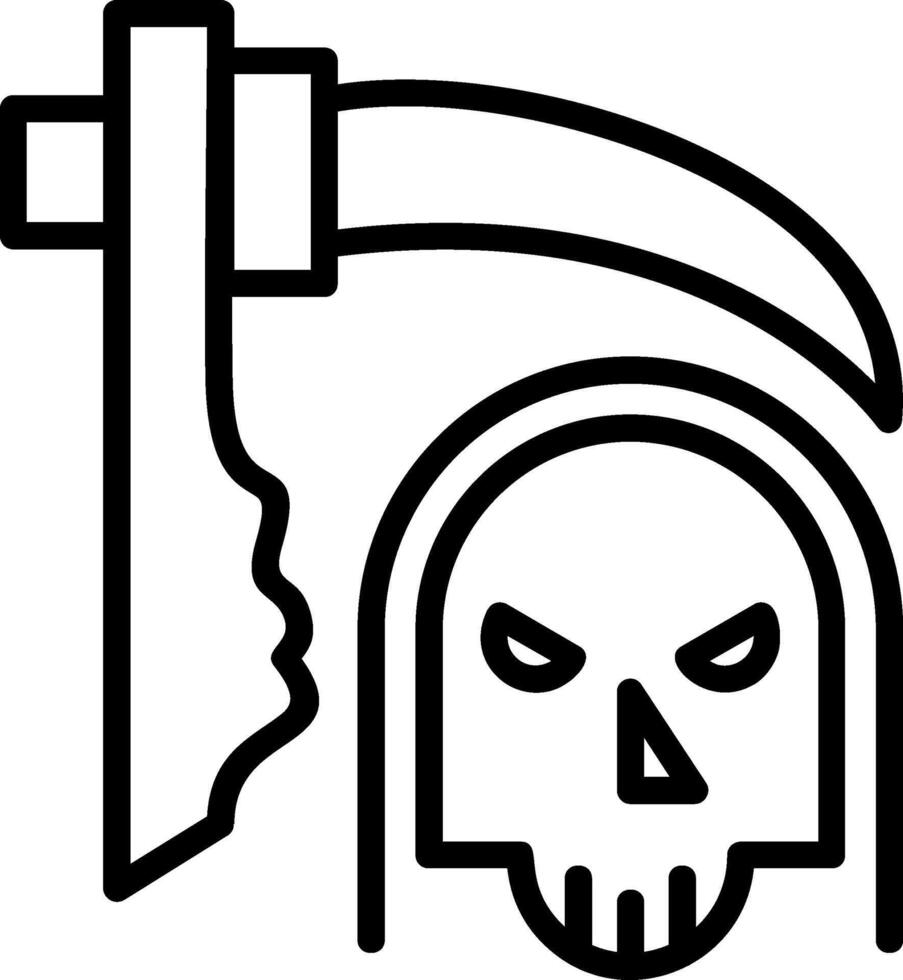 Death Line Icon vector