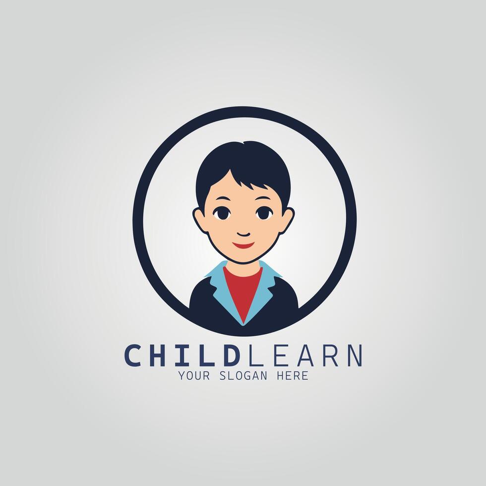 Child learn logo design template, illustration vector