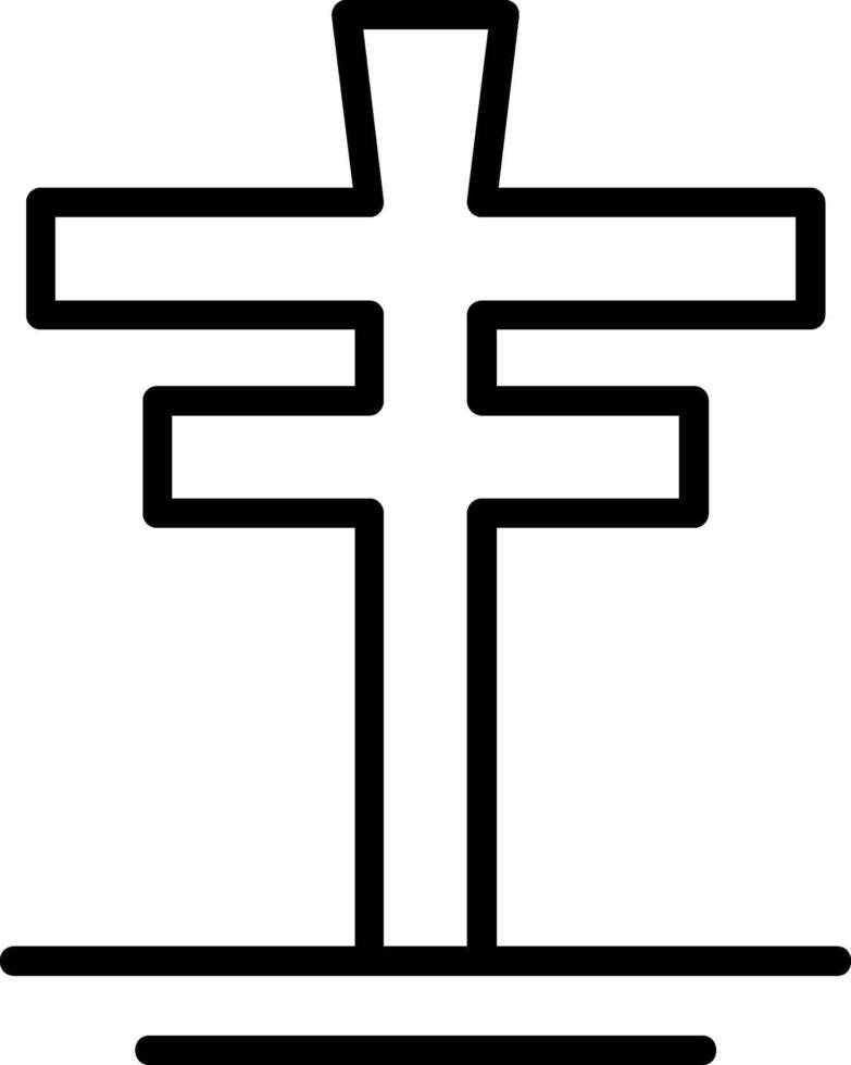 Cross Line Icon vector