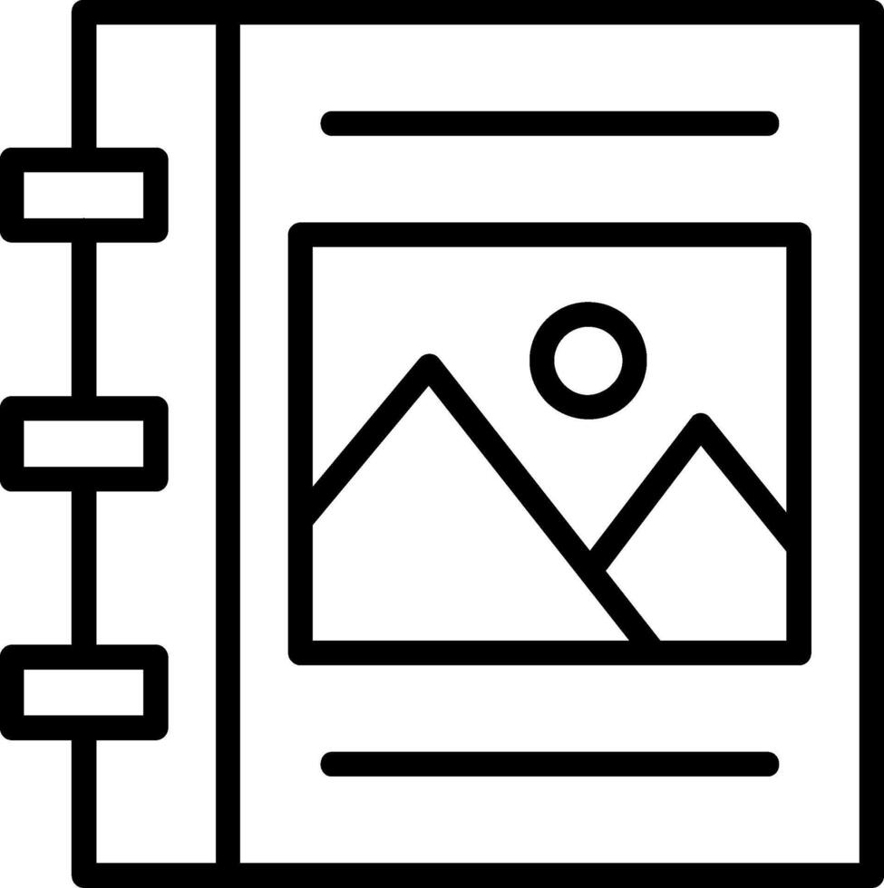 Album Line Icon vector