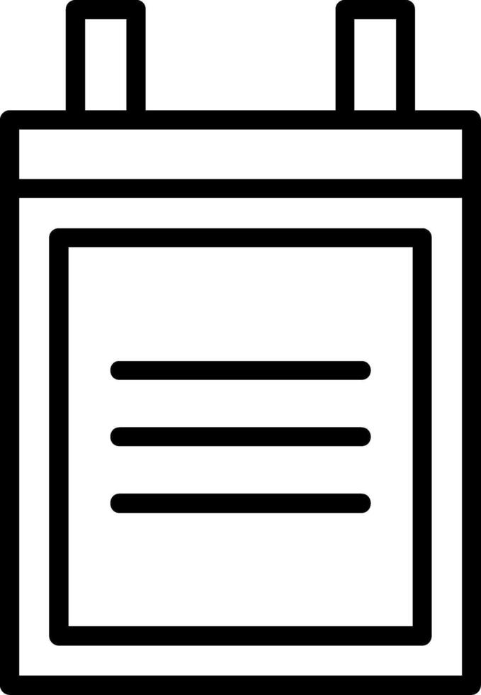 Camera Battery Line Icon vector