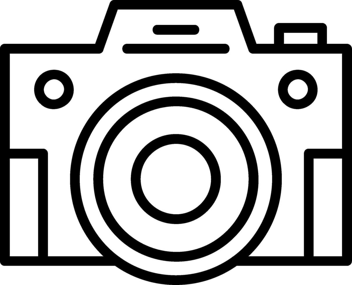 Compact Camera Line Icon vector