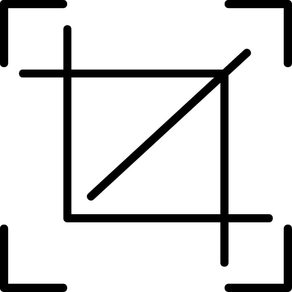 Crop Line Icon vector