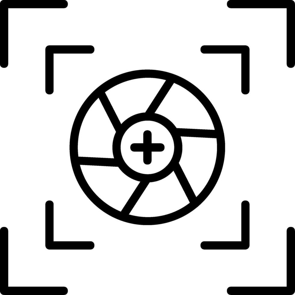 Camera Frame Line Icon vector