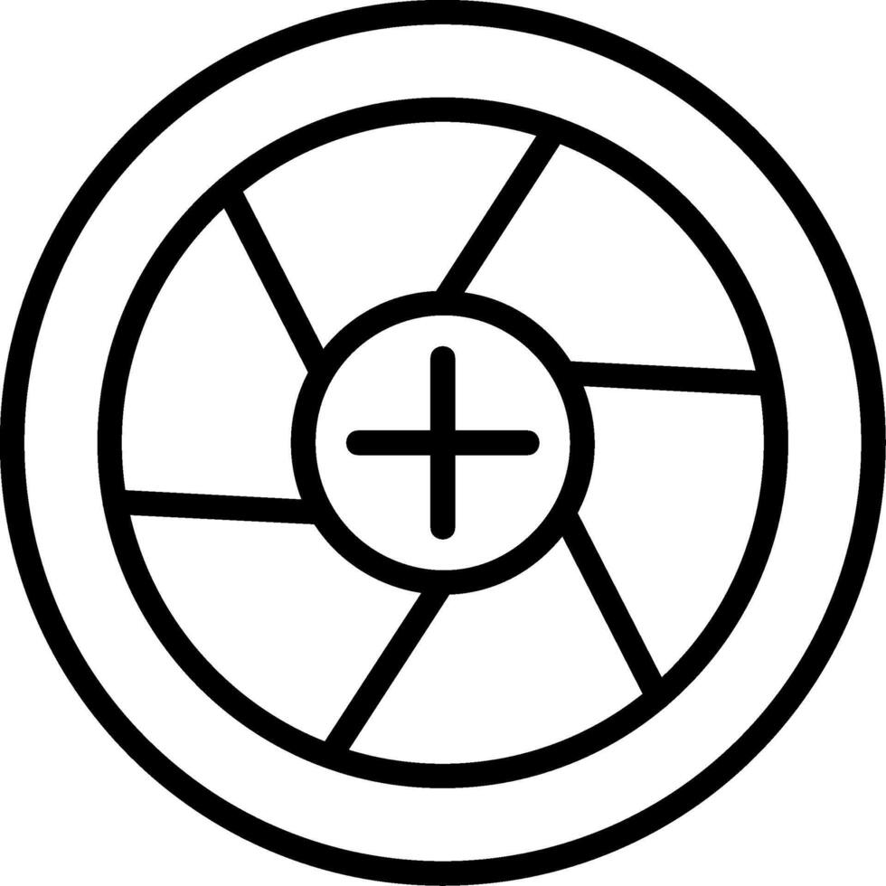 Diaphragm Line Icon vector