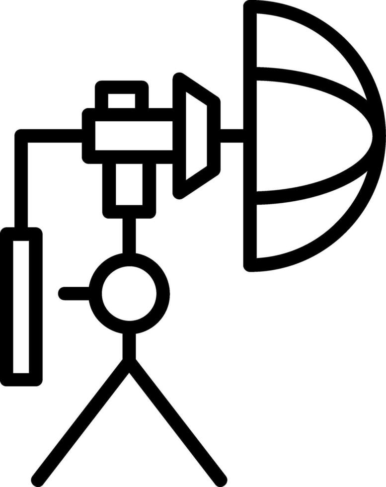 Umbrella Camera Line Icon vector