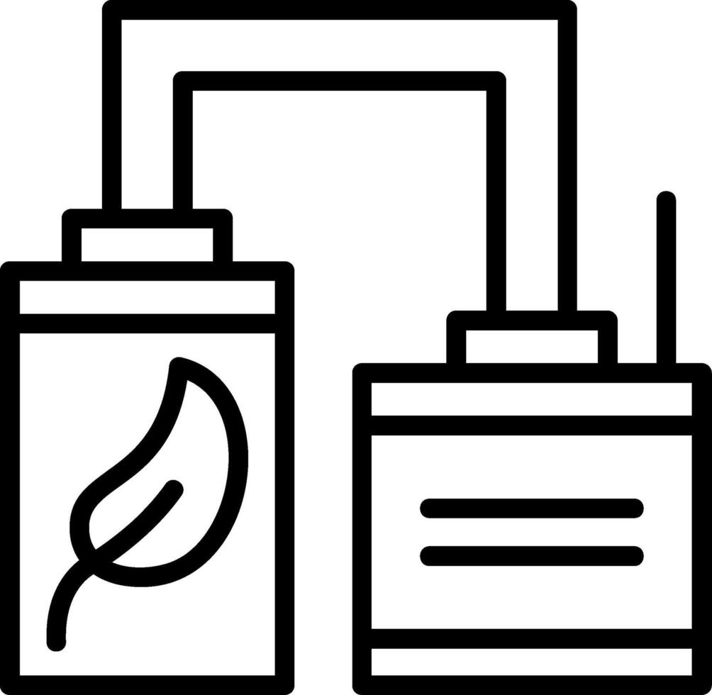 Biogas Line Icon vector