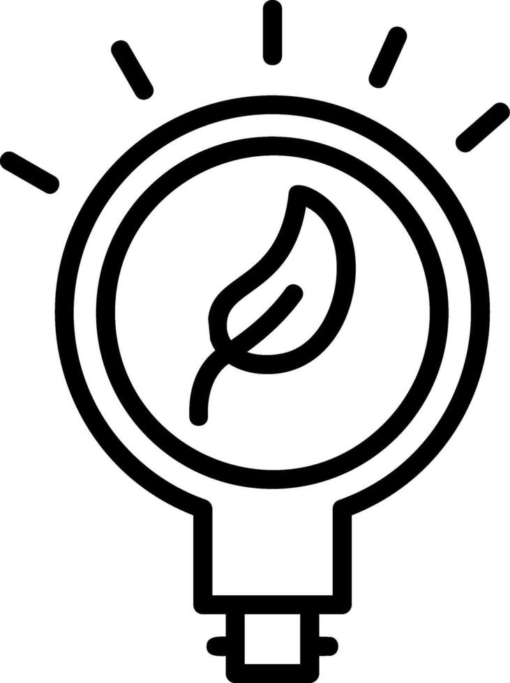 Eco Bulb Line Icon vector