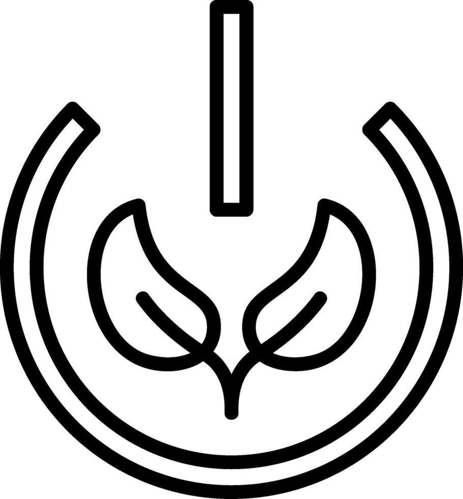 Eco Power Button Line Icon vector