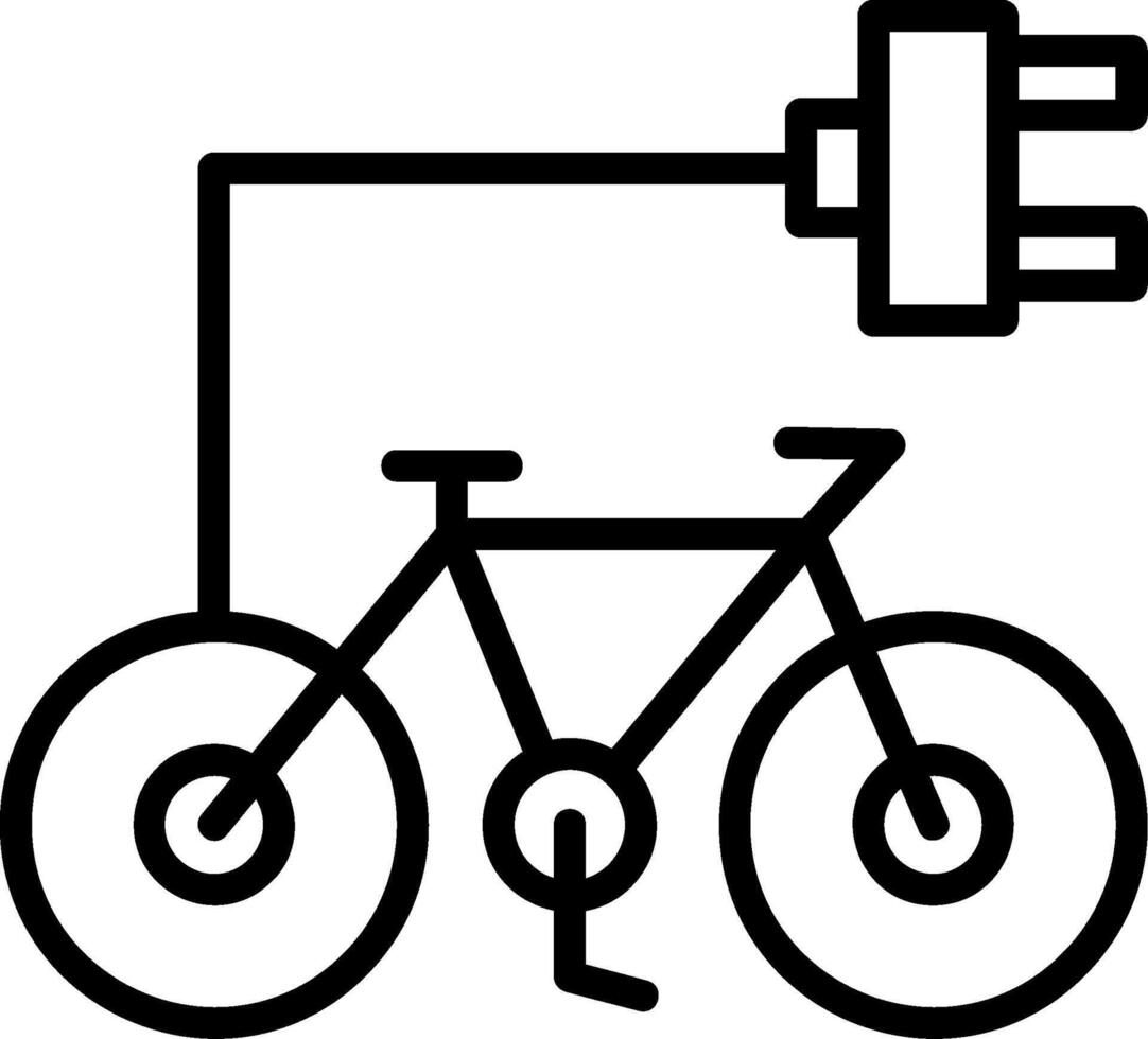 Electric Bike Line Icon vector