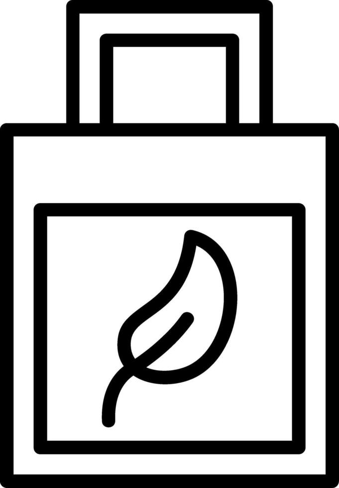 Eco Bag Line Icon vector