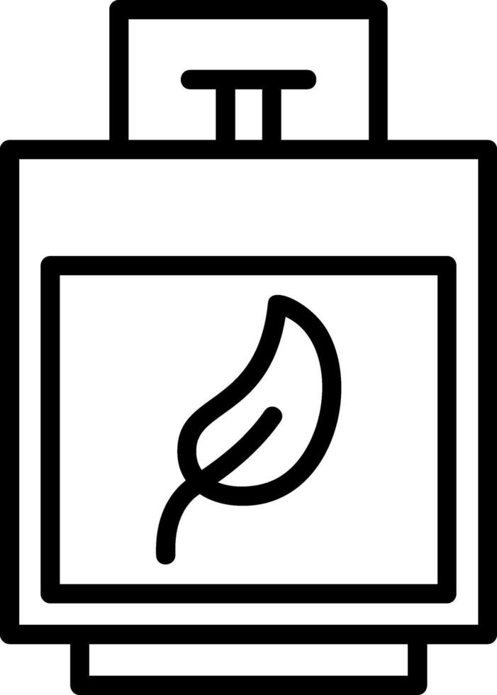 Biogas Cylinder Line Icon vector