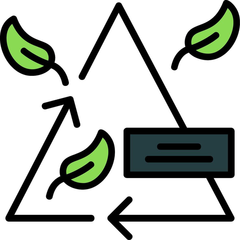 Zero Emission Line Filled Icon vector