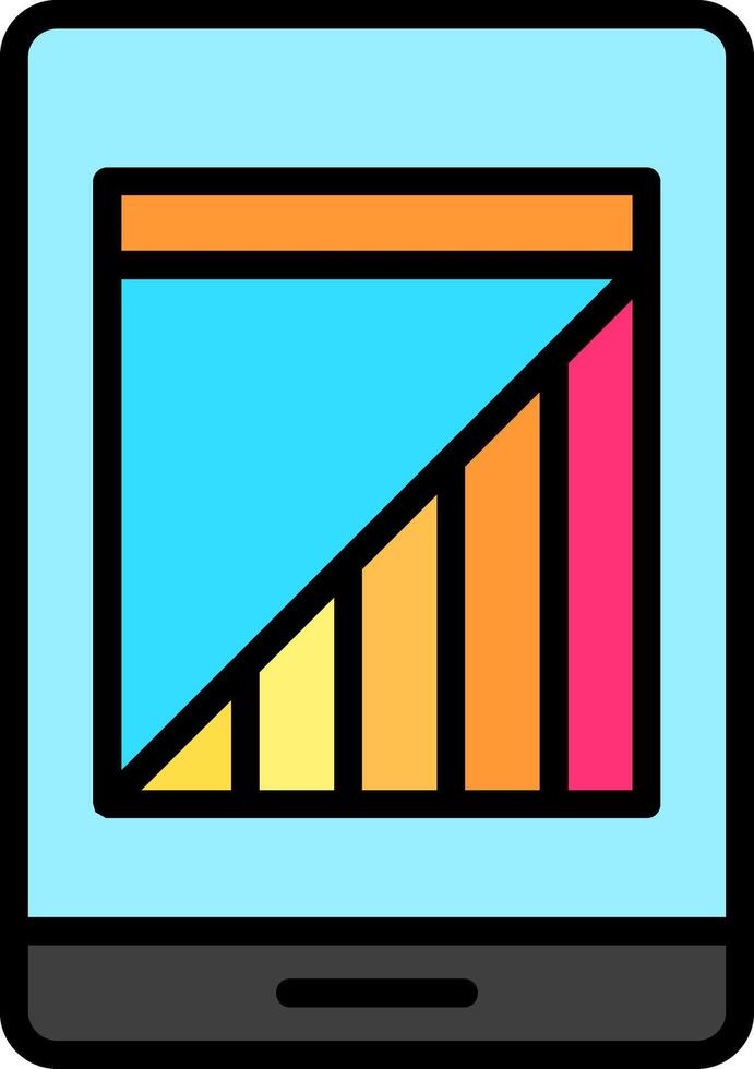 Color Contrast Line Filled Icon vector
