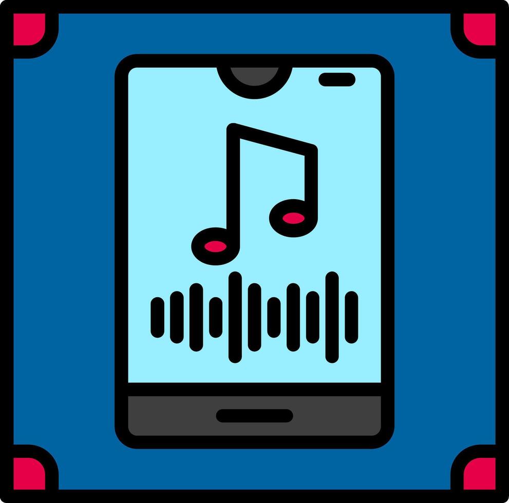 Vertical Rhythm Line Filled Icon vector