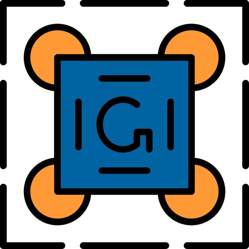 Gestalt Principles Line Filled Icon vector